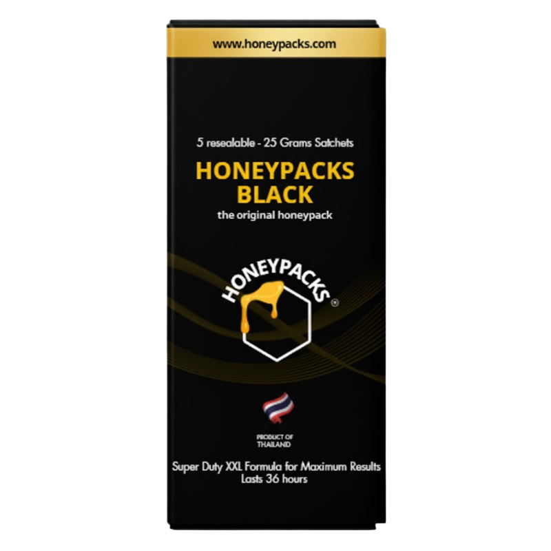 Honeypacks Black - Pack of 5 resealable pouches