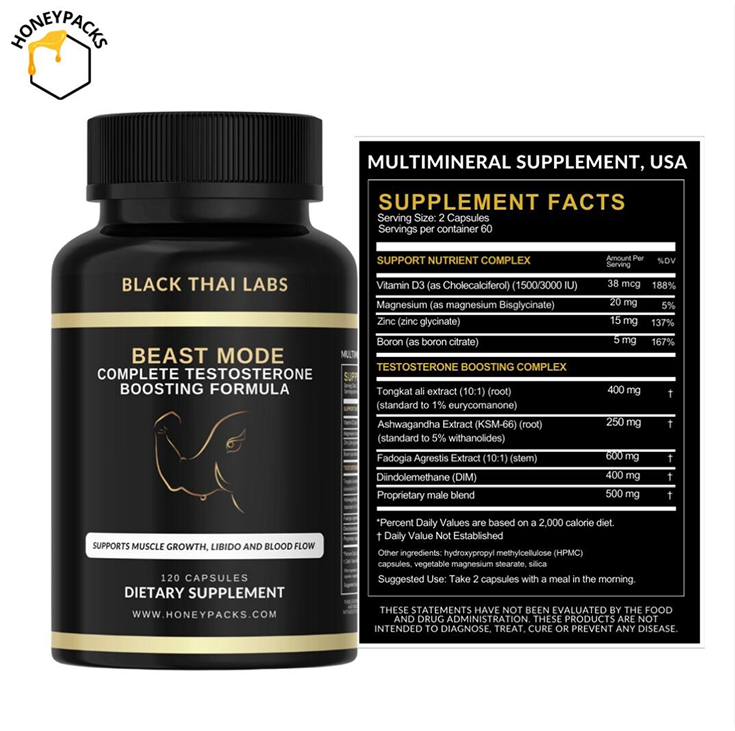 Beast Mode bottle and Supplement Facts